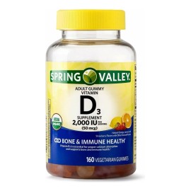 Vitamina D3 Corazon Huesos Salud 2,000iu 160 Gomitas Eg D48 Sabor Frutas