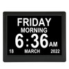 8.7inch Digital Day Calendar Clock Auto Dimming Large Display Medication