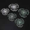 5PCS Metal Flower Wall Decor Iron Wall Art White Green