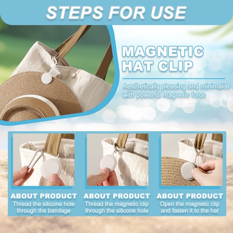 AABDTYYD Magnetic Hat Clip for Travel, Durable Hat Clips for