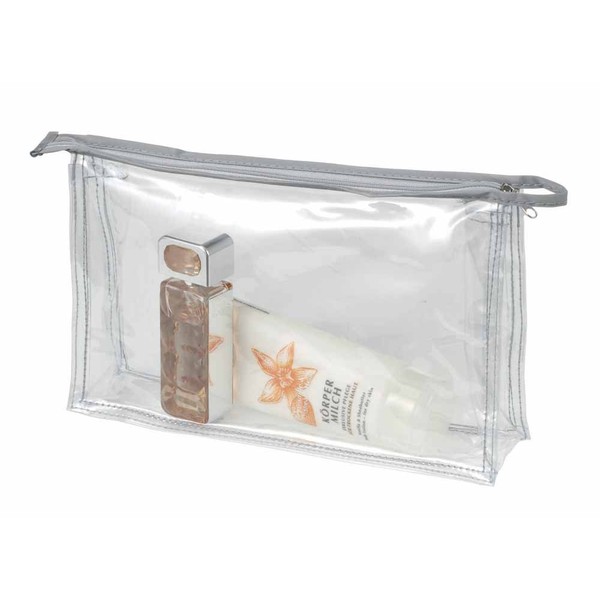 HALFAR Cosmetics Travel Safety Toilet Bag with Zip in size
