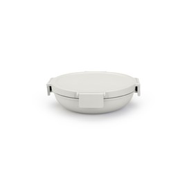 Brabantia Make & Take Lunch Bowl (Light Gray) 100% Leakproof, Convenient Flat Design, Microwave & Freezer Safe, Pasta, Noodles, Meal Prep Container