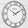 Presentime & Co 21" Farmhouse Series Wall Clock, Shiplap Style,