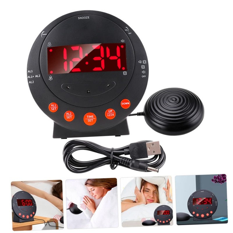 STOBAZA Strong Alarm Clock for Heavy Sleepers Sunrise Wake- Vibration
