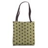 Geometric Art Deco Triangles Star Pattern Black On Wheat Tote