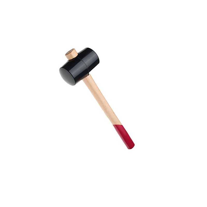 Ruthe 3007560119 Rubber Mallet with Ash Handle, Multi-Colour, Size 3
