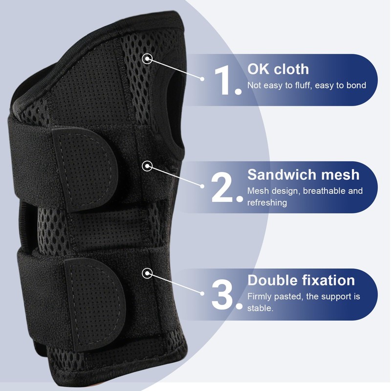 Wrist Splint with Adjustable Orthosis, Wrist Support with Adjustable Splint,