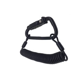 YJS Motorcycle Helmet Lock & Cable Heavy Duty Combination Lock Cable Security PIN Locking Chain Carabiner (Black)