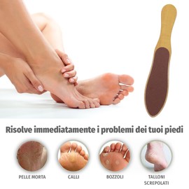 APAHOLZ Professionelle Fußfeile aus Buchenholz, Peeling und glättet die Fußhaut, mit ergonomischem Griff, entfernt Hornhaut und trockene Haut auf sanfte und effektive Weise