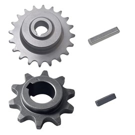 420 Chain Sprocket 10 Tooth and 20 Tooth 5/8" Bore Jackshaft Sprocket for 196cc 6.5HP Coleman CT200U BT200X CT200U-EX KT196 Baja Heat Warrior MB165 MB200 Mini Bike Go Kart Parts