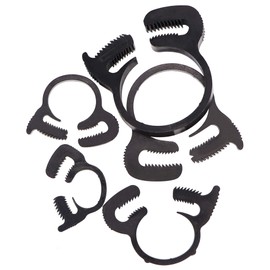 60-Pcs Heavy Duty Speedy Double Snap Grip Nylon Plastic Hose Clamps 8 Sizes Set Assortment