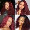 GLSMOSNW 1B/99j Bundles Ombre Burgundy Bundles Deep Wave Human Hair