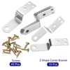 uxcell 10 Pcs Z Shape Corner Bracket, 0.7 Inch Right