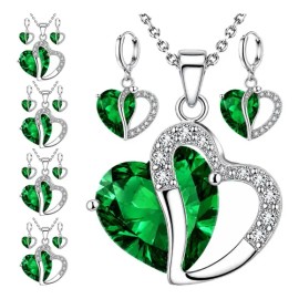 High Monaco - Set De Joyeria Aretes Con Cadenas, Mxvoy-005, 5pzas, Corazón