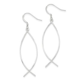 Sterling Silver Ichthus (fish) Earrings