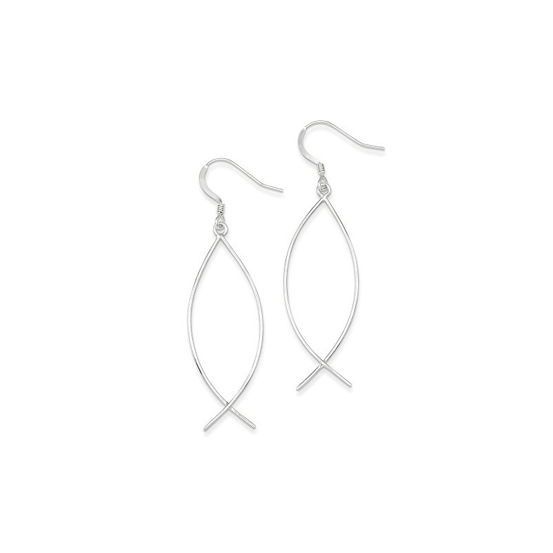 Sterling Silver Ichthus (fish) Earrings