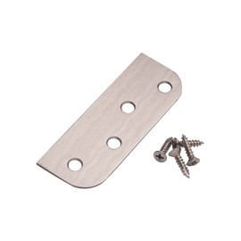 Hinge Blanks for Door Hinges - Filler Plates - 4 Inch with 5/8 Inch - 3 Pack (Satin Nickel)
