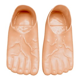 White Elephant Gifts For Aduls Christmas Gag Gifts Funny Slippers Feet slippers Jumbo Funny Bare Feet Hobbit Feet Costume Accessories Gag Gifts for Kids and Adult