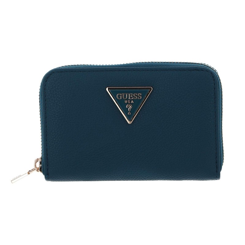 GUESS Meridian SLG Medium Zip Around Wallet Teal, teal, Elegant
