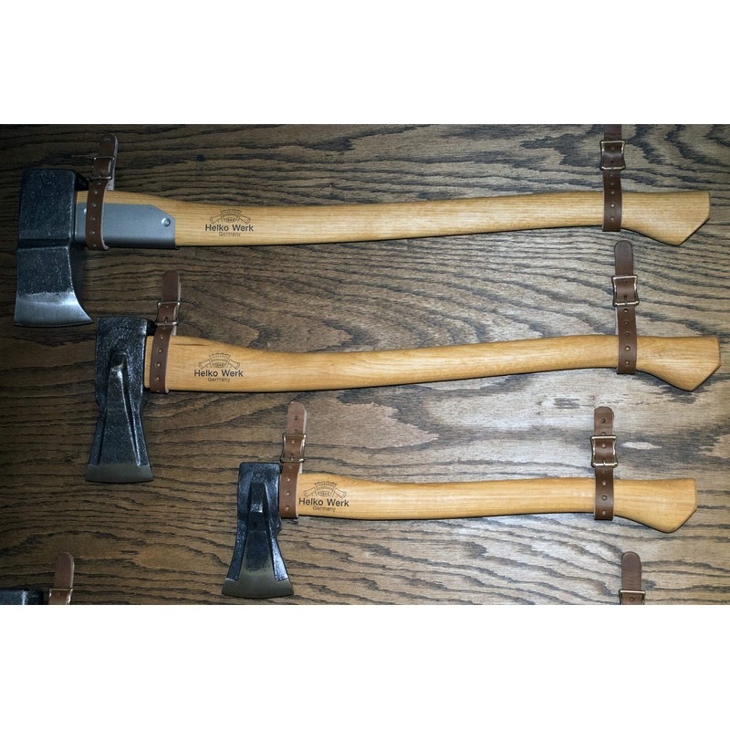 1844 Helko Werk Germany Leather Axe Hangers - Wall Hanging