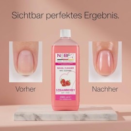 N&BF Nail Cleaner Gel Nails Strawberry UV Nail Polish 1000 ml Made in Germany