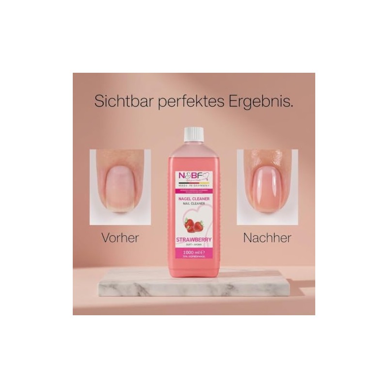 N&BF Nail Cleaner Gel Nails Strawberry UV Nail Polish 1000