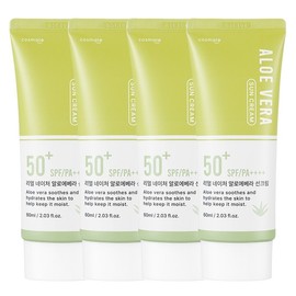 Cosmate Nature Aloe Vera Sun Cream 60ml (4 pcs) SPF50+ PA++++ / 코스메이트 네이처 알로에베라 선크림 60ml 4개 SPF50+ PA++++