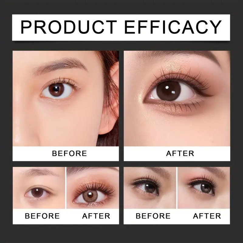 3-Piece Eye Makeup Template Kit with 2 Eyeshadow Brushes and