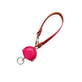 [MTA Leather works] Made in Japan Italian Leather Leather Reel Key Key Key Car Key, fuchsia pink