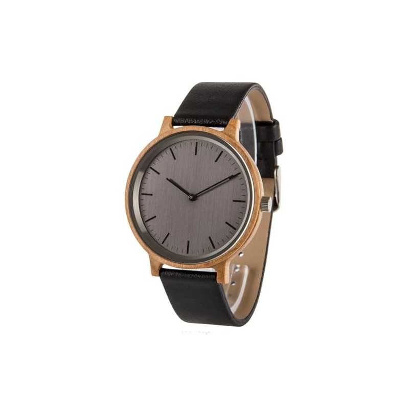 Zeit-Bar Slim Line Wooden Case Watch for Men and Women,