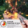KELAUDIA SHOP Vela Led Recargable Parpadeante Danzantes Control Remoto15cm