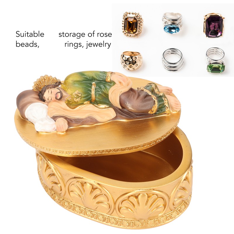 Saint Joseph Jewelry Box Resin Exquisite Workmanship Sleeping Saint Joseph