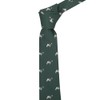 King & Priory Dark Green Embroidered Cow Tie