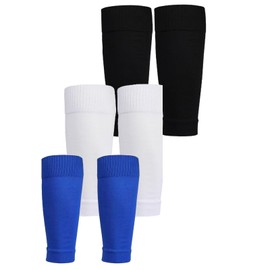 HJDJBD 3 Paar Fußball Stutzen Kinder,Ohne Socken,Fussballstutzen,Elastisch Sleeves Tubes Sportsocken,Stutzenstrumpf,Atmungsaktive Trainingssocken für Jungen Radfahren,Laufen,Basketball,Eishockey