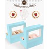 qiqee Light Blue 6 Cupcake Boxes with Window 30 Packs