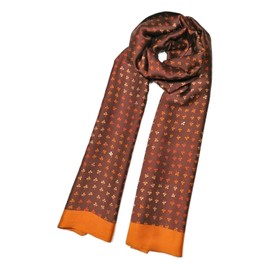 Shanlin Men's Silk Scarves in Gift Box (Clover-Brown)