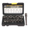 3/8” Drive Impact Bolt Nut Extractor Set, 13 Pcs Lug