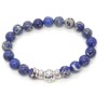 Ethnic bracelet for men in blue imperial jasper beads and