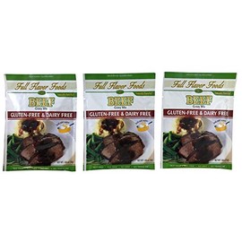 Full Flavor Foods Beef Gravy Mix - Gluten Free, MSG Free, Non Dairy, Nut Free - 3 Packages, 1.06 oz Each