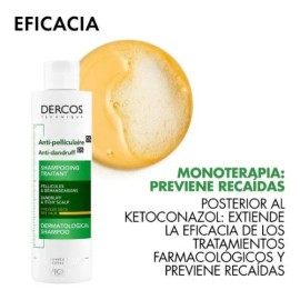 Shampoo Tratamiento Anticaspa en botella Vichy Dercos sin Parabenos Para Cabello Seco 200 Ml