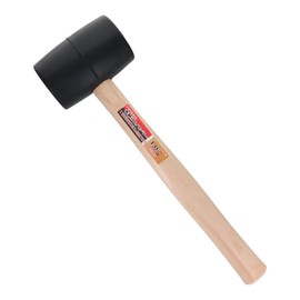 CUSTOM KOBO CGK-10B 823666 Wooden Handle Rubber Hammer, Black, 1.0 P