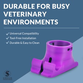 Veterinary Patient Warming Cage Door Adapter for Bair Hugger Bear Paws Warming Unit, Pet Cage Heating System, Easy-Install Design for Veterinary Cages, Heated Blanket Attachment - Royal Purple
