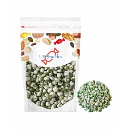 US Snacks - Wasabi Coated Green Peas, Crunchy Hot Spicy Peas - 2 Pound