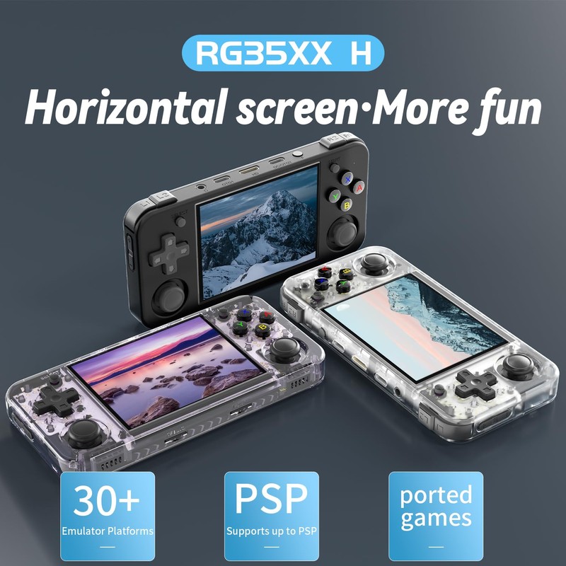 RG35XX H Retro Handheld Game Console with Linux System, RG35XXH