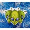 UFO Themed Alien 3 Headed Green Alien Christmas Ornament (A92)
