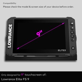 INNOSURE Premium Tempered Glass Screen Protector for Lowrance Elite FS 9 Inch Touchscreen Fish Finders Accessories Anti Glare (Matte)