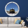 Kaaba Porthole Wall Stickers, Mecca Islamic Wall art Decals Removable