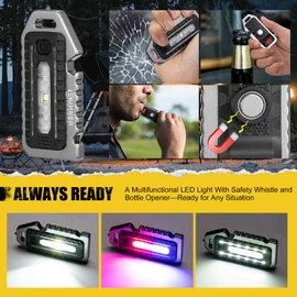 BUNKER INDUST Adjustable Auto-Stop Offroad Tire Deflator Kit with 4 Tire Air Down Valves (10-30 PSI) - Multifunctional LED Light, Safety Whistle, Bottle Opener & Carrying Case for Jeep, SUV, ATV