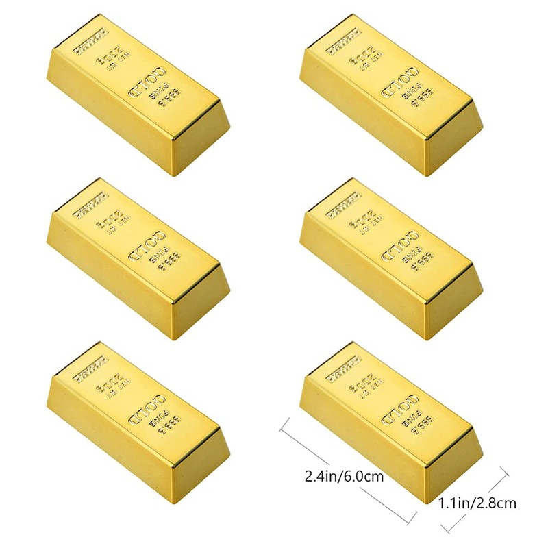 Mini Fridge Magnets Golden Brick Loose Stickers Gold Brick Decorations