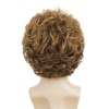 Siudus Mens Light Brown Curly Short Wig Afro Kinky Shaggy